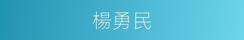 楊勇民的同義詞