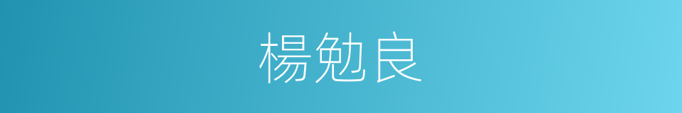 楊勉良的同義詞