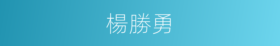 楊勝勇的同義詞