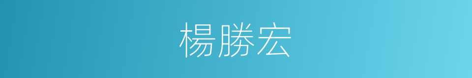 楊勝宏的同義詞