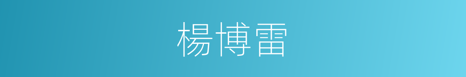 楊博雷的同義詞