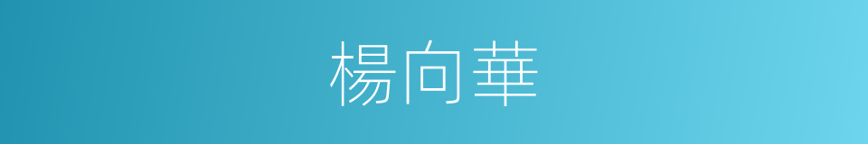 楊向華的同義詞