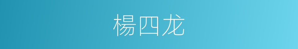 楊四龙的同義詞