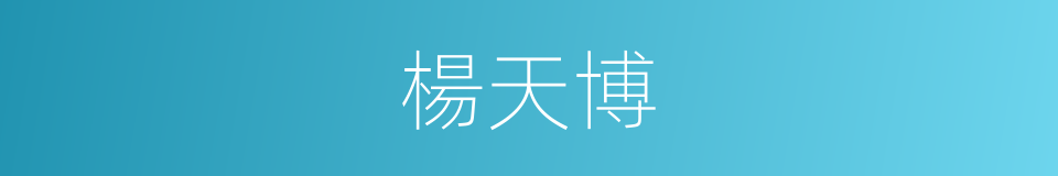 楊天博的同義詞