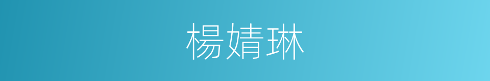 楊婧琳的同義詞