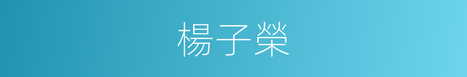 楊子榮的同義詞