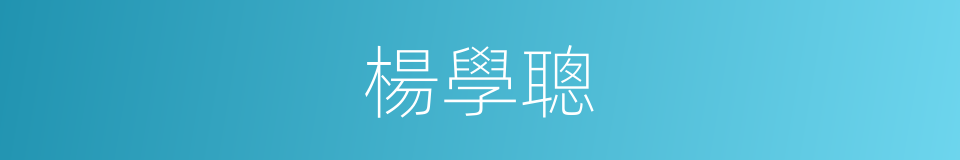 楊學聰的同義詞