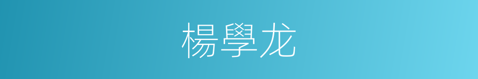 楊學龙的同義詞