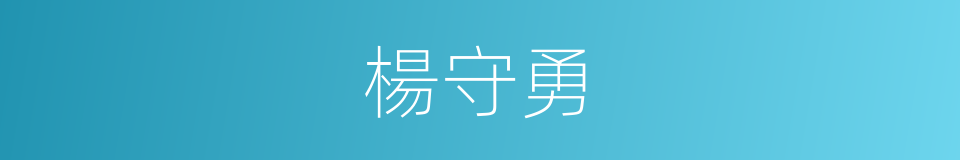 楊守勇的同義詞