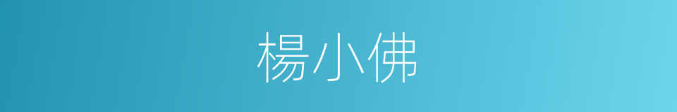 楊小佛的同義詞