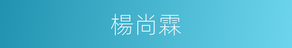 楊尚霖的同義詞