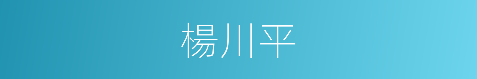 楊川平的同義詞