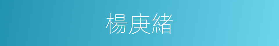 楊庚緒的同義詞