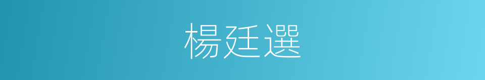 楊廷選的同義詞