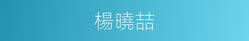 楊曉喆的同義詞