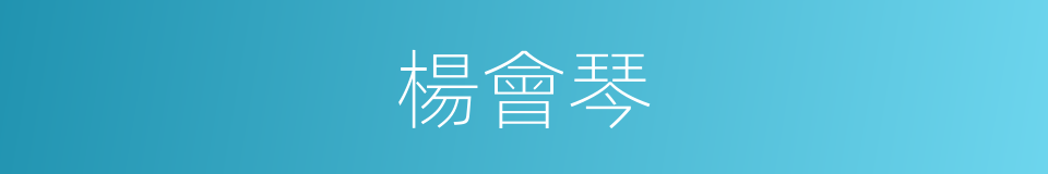 楊會琴的同義詞