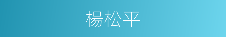 楊松平的同義詞