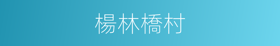 楊林橋村的同義詞