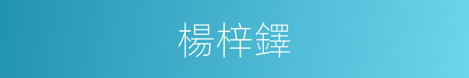 楊梓鐸的同義詞