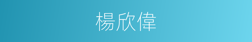 楊欣偉的同義詞