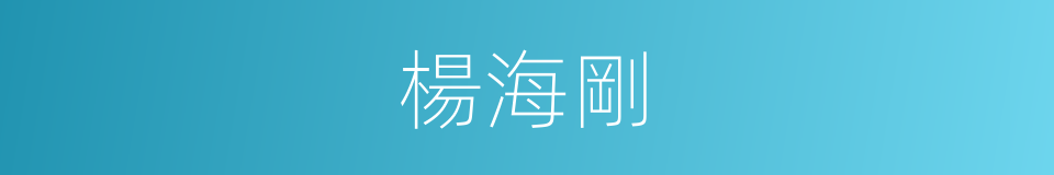 楊海剛的同義詞