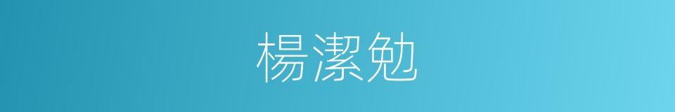 楊潔勉的同義詞