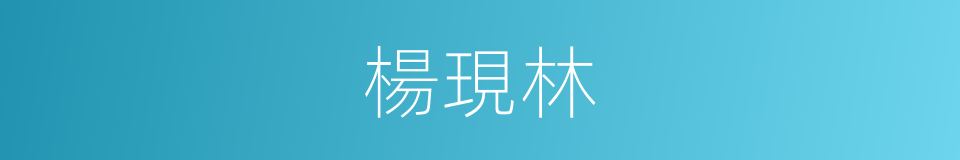 楊現林的同義詞