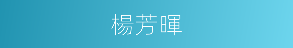 楊芳暉的同義詞