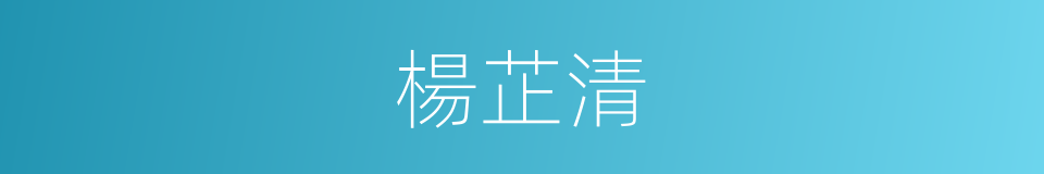 楊芷清的同義詞