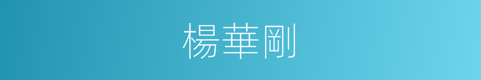 楊華剛的同義詞
