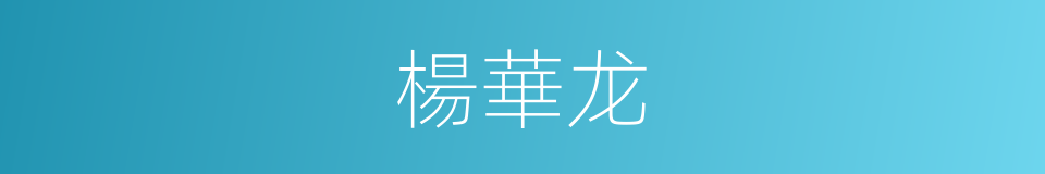楊華龙的同義詞