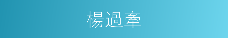 楊過牽的同義詞