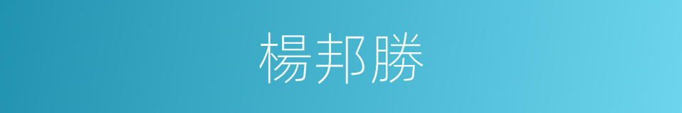 楊邦勝的同義詞
