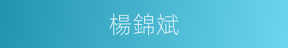 楊錦斌的同義詞
