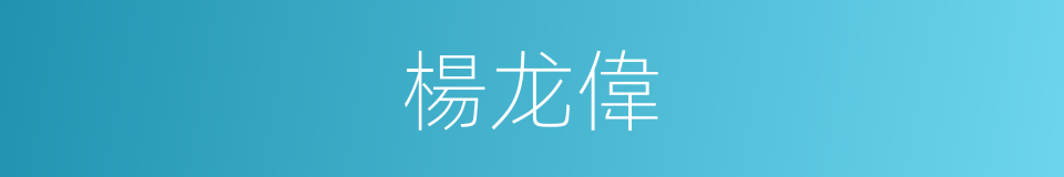 楊龙偉的同義詞