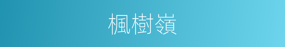 楓樹嶺的同義詞