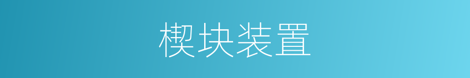 楔块装置的同义词