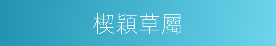 楔穎草屬的同義詞