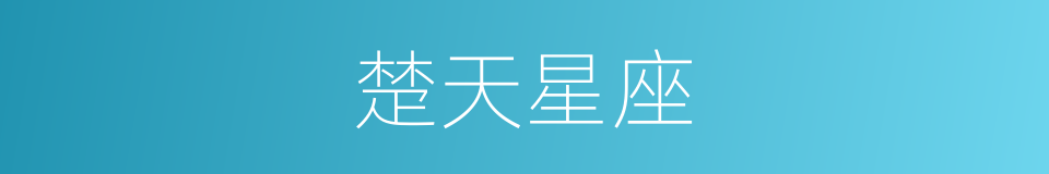 楚天星座的同义词