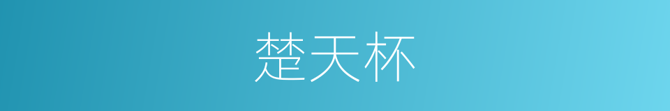 楚天杯的同义词