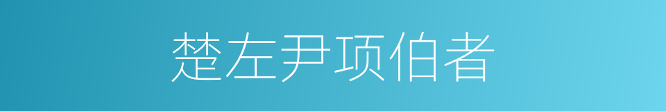 楚左尹项伯者的同义词