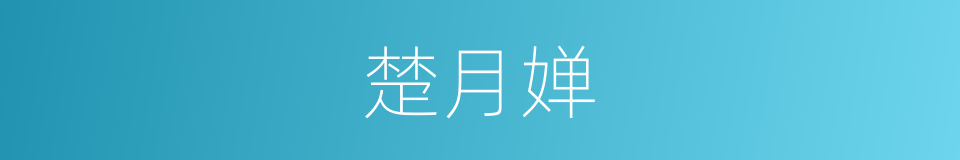 楚月婵的同义词