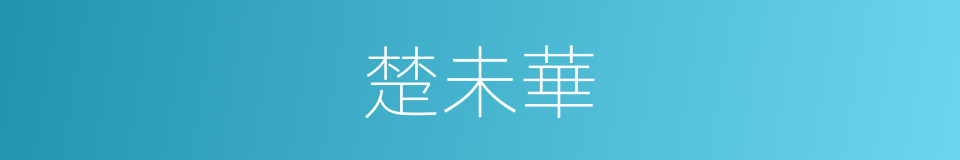 楚未華的同義詞