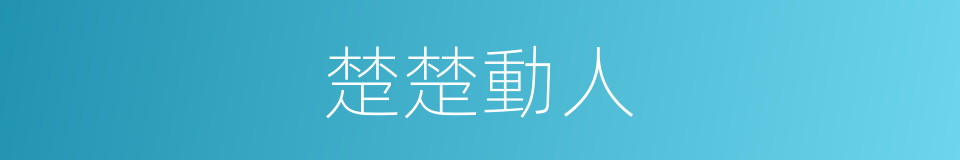 楚楚動人的意思