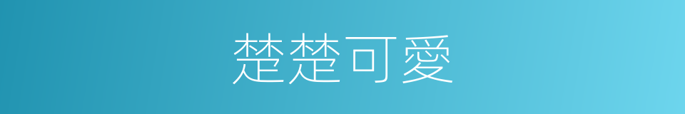 楚楚可愛的意思
