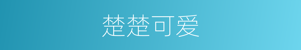 楚楚可爱的意思
