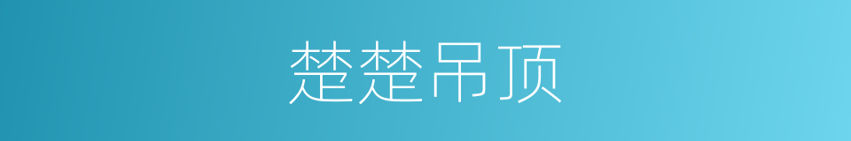 楚楚吊顶的同义词