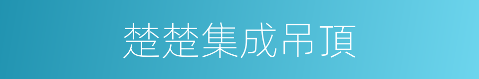 楚楚集成吊頂的同義詞