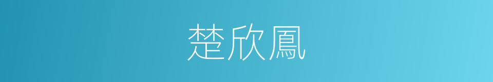 楚欣鳳的同義詞