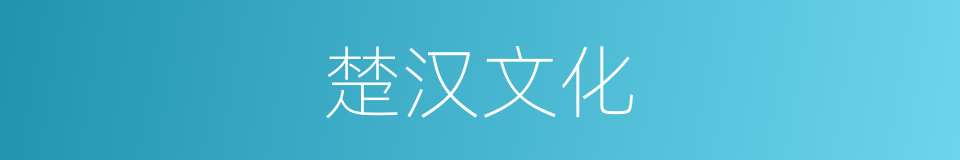 楚汉文化的同义词
